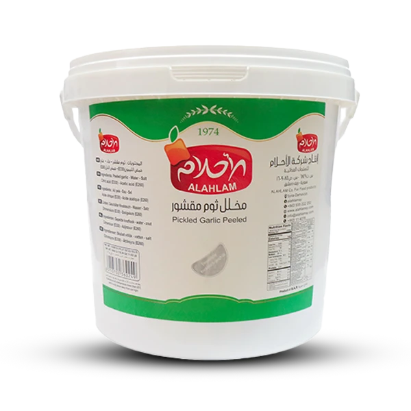 مخلل ثوم مقشور 5000غ سطل بلاستيك
