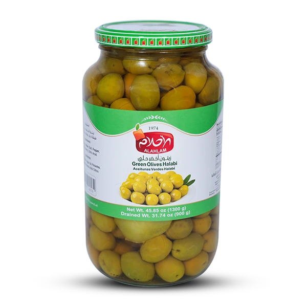 Aleppo green olives 900g