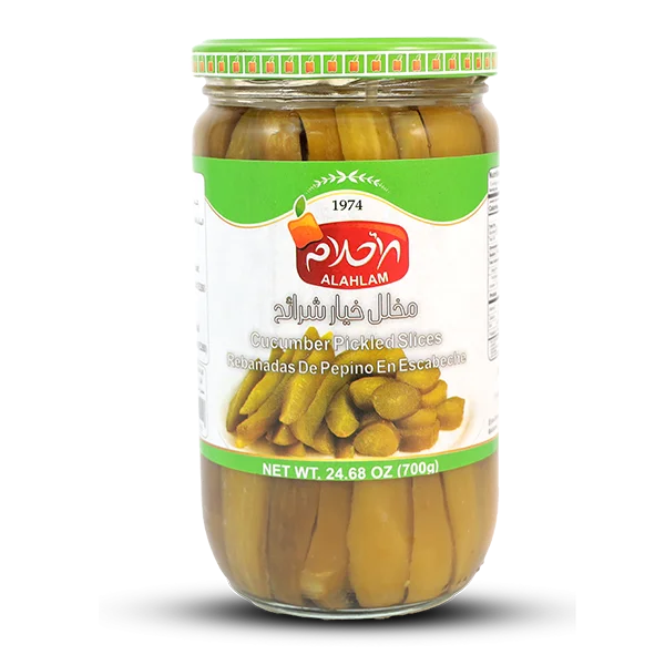 مخلل خيار شرائح 500غ زجاج