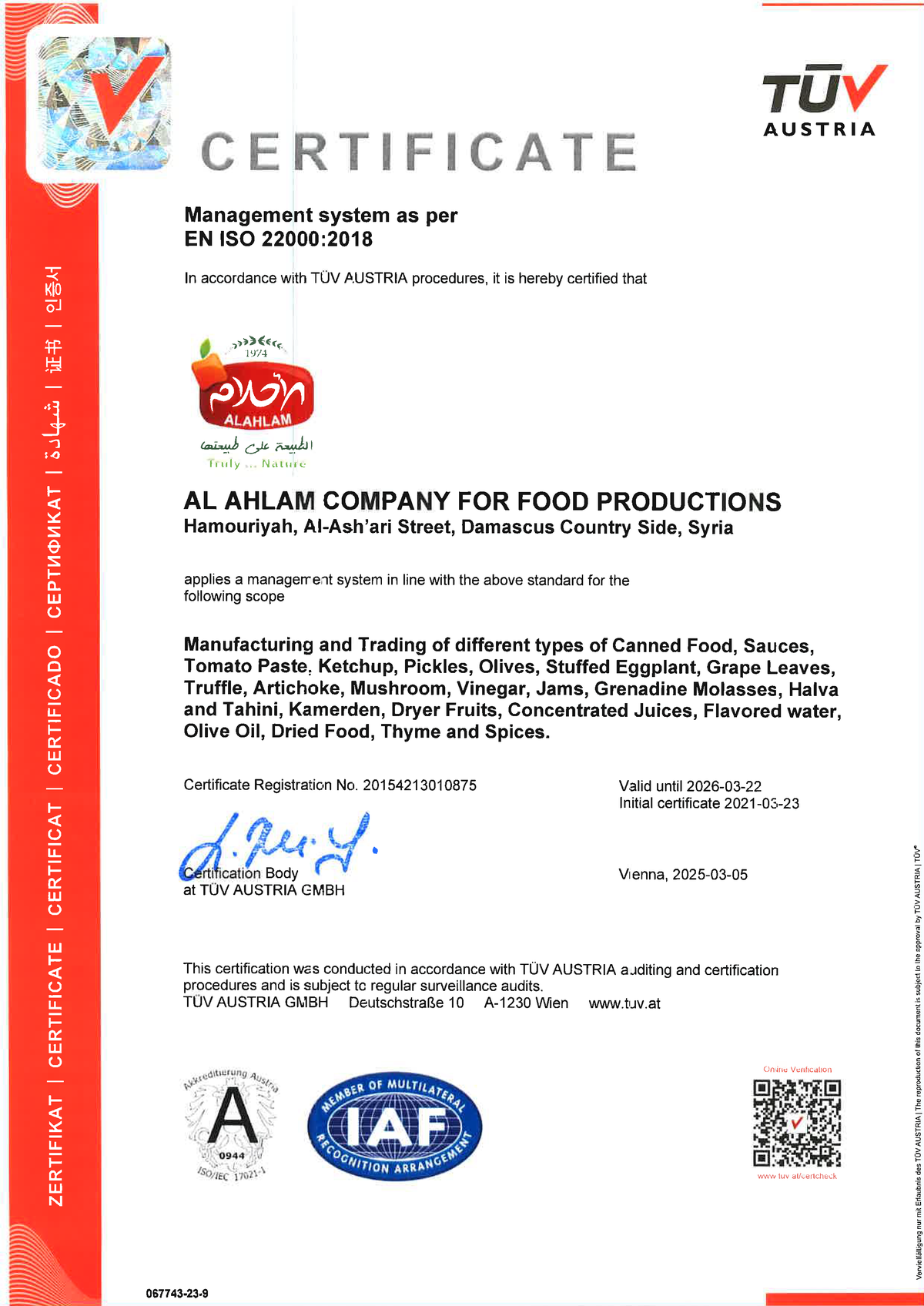 ISO 9001 Certificate